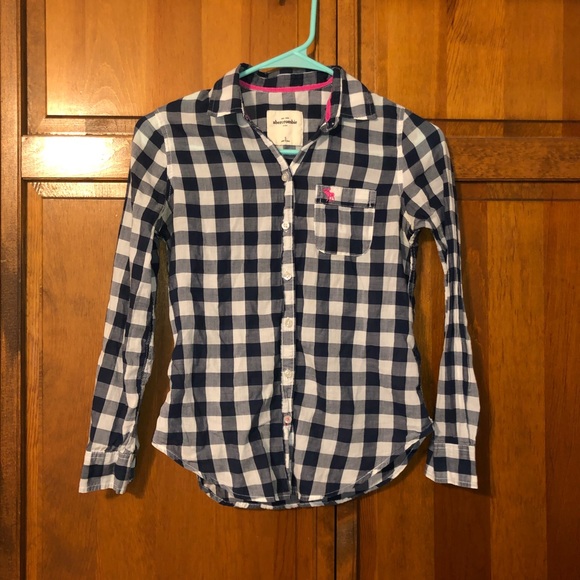 abercrombie kids Other - Abercrombie Kids Blue and White Checker Flannel S